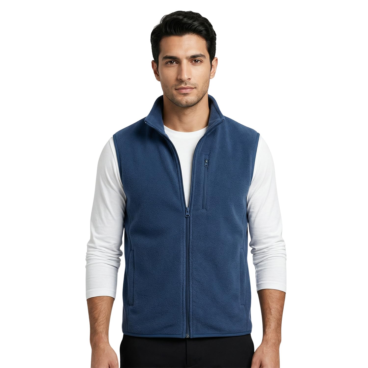 Men Sleeveless Polar Jacket | Warm & Comfortable Winter Wear Jacket for Men | Regular Fit | Pack of 1-image-37
