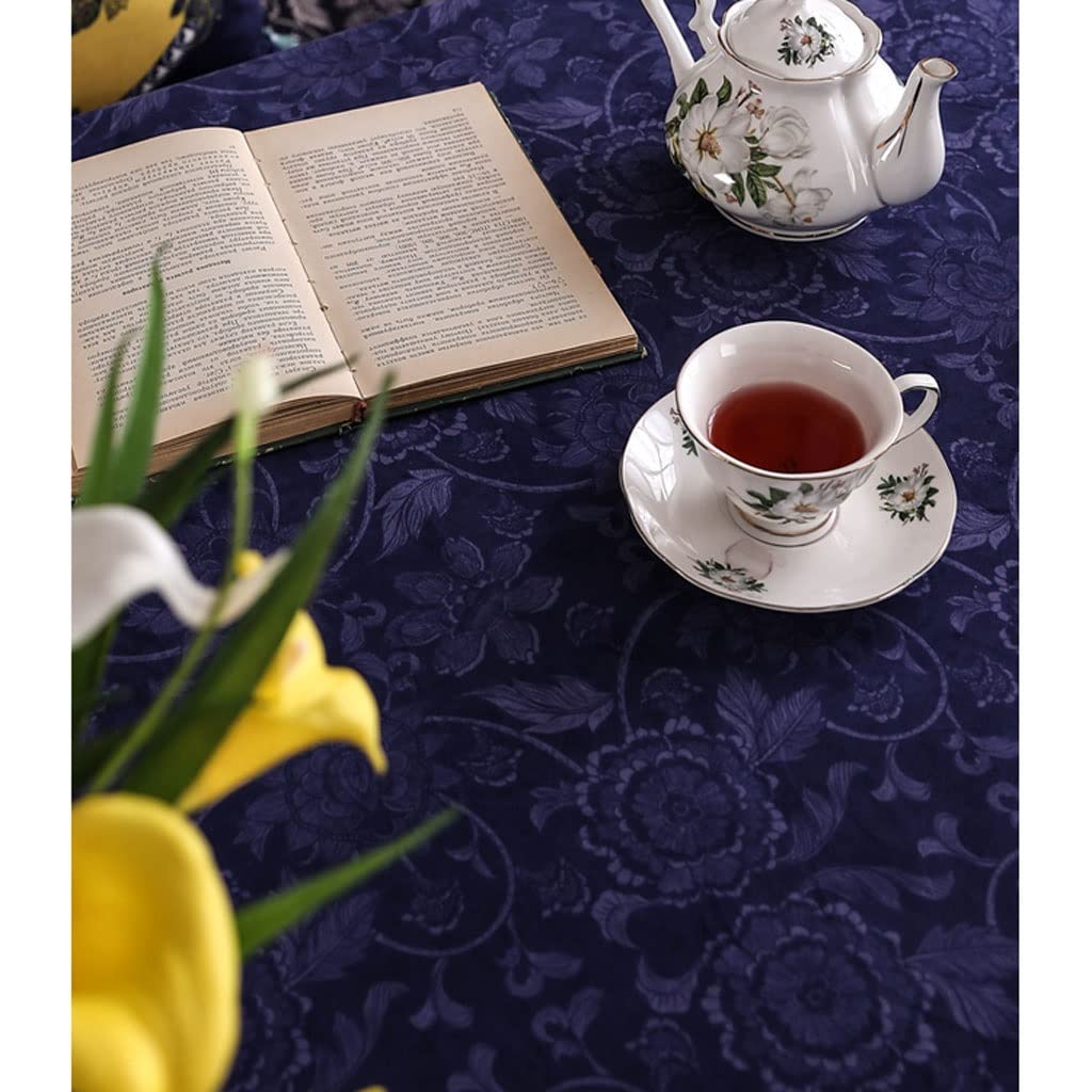 Tela De Mesa Suave Mantel mantel azul y blanco mantel de mar azul mantel mantel rectangular mantel de mesa de mesa, mesa de mesa de té Cubierta De Mesa De Tela (Color : A, Size : 55 X 87 inch)