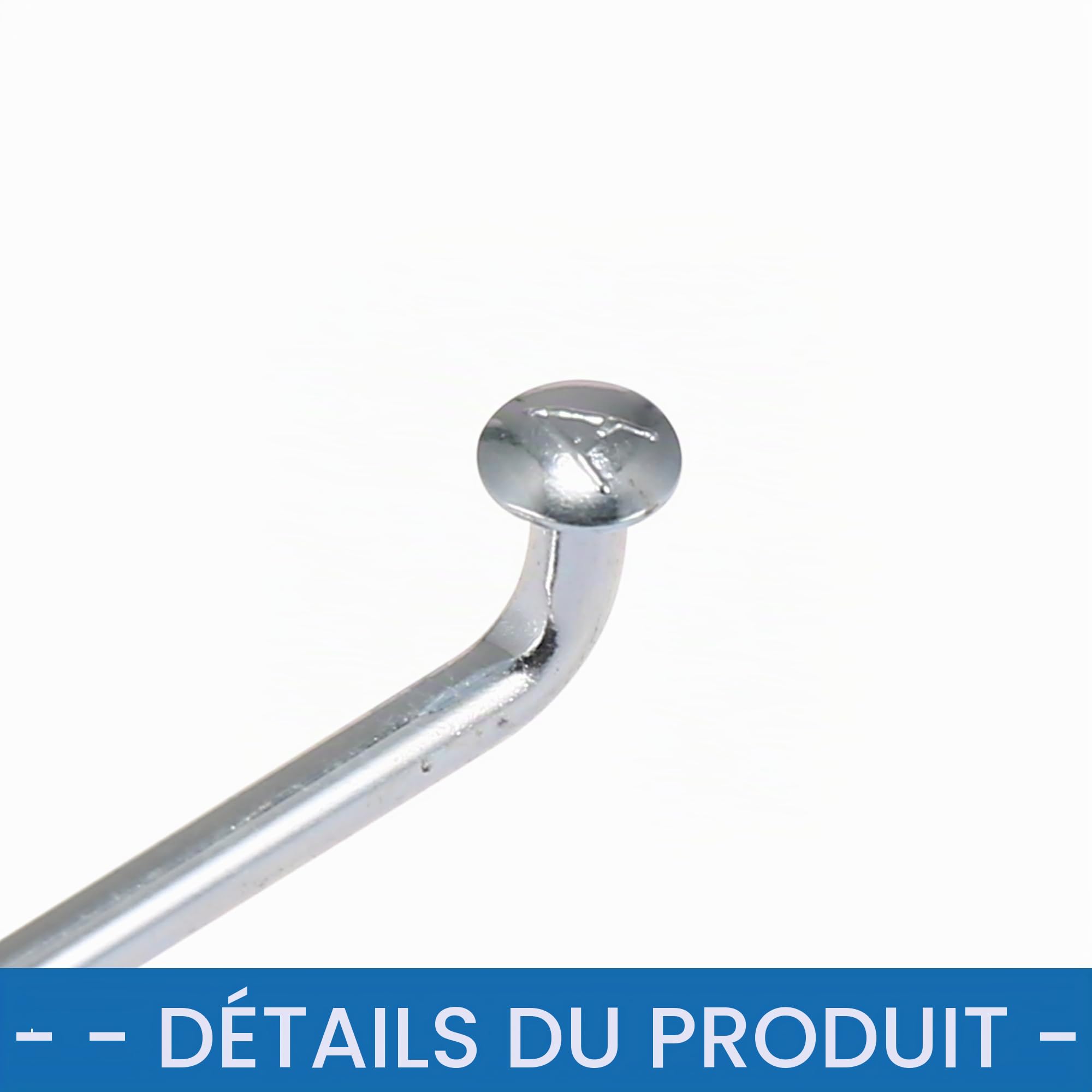 A ABSOPRO Rayon de roue de moto plaqué avec écrous, longueur de 180mm en métal (ensemble de 36)