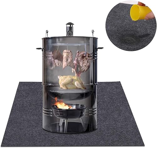 Miniatura 5 de Tapete eléctrico para ahumador, protege los suelos de madera de derrames de líquidos y salsas, tapete de horno de alta calidad, tapete debajo de la
