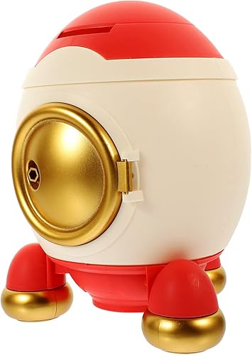 Gadpiparty Cohete alcancía con forma de cohete, caja de dinero, cohete, cohete, cohete, monedero, soporte para ahorrar espacio, decoración temática