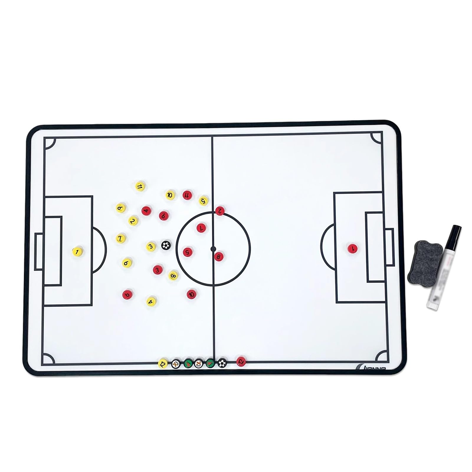Lavagna Magnetica per Tattiche da Calcio, Lavagna per Allenamento di Calcio, Design Bifacciale, Facile da Scrivere e Cancellare, per Allenamento e Competizione(Medium)
