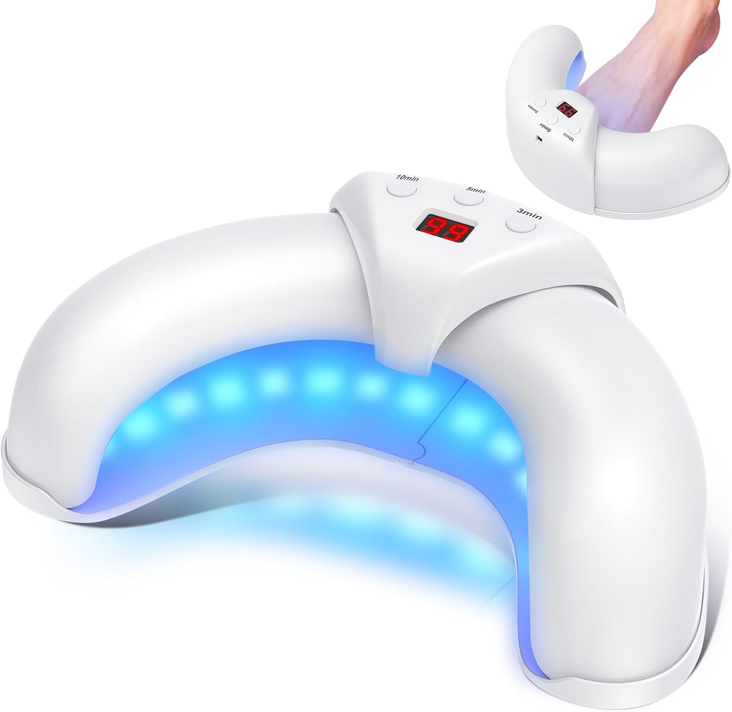 Nail Care Light for Dull, Thick Fingernails & Toenails, Plug-in White