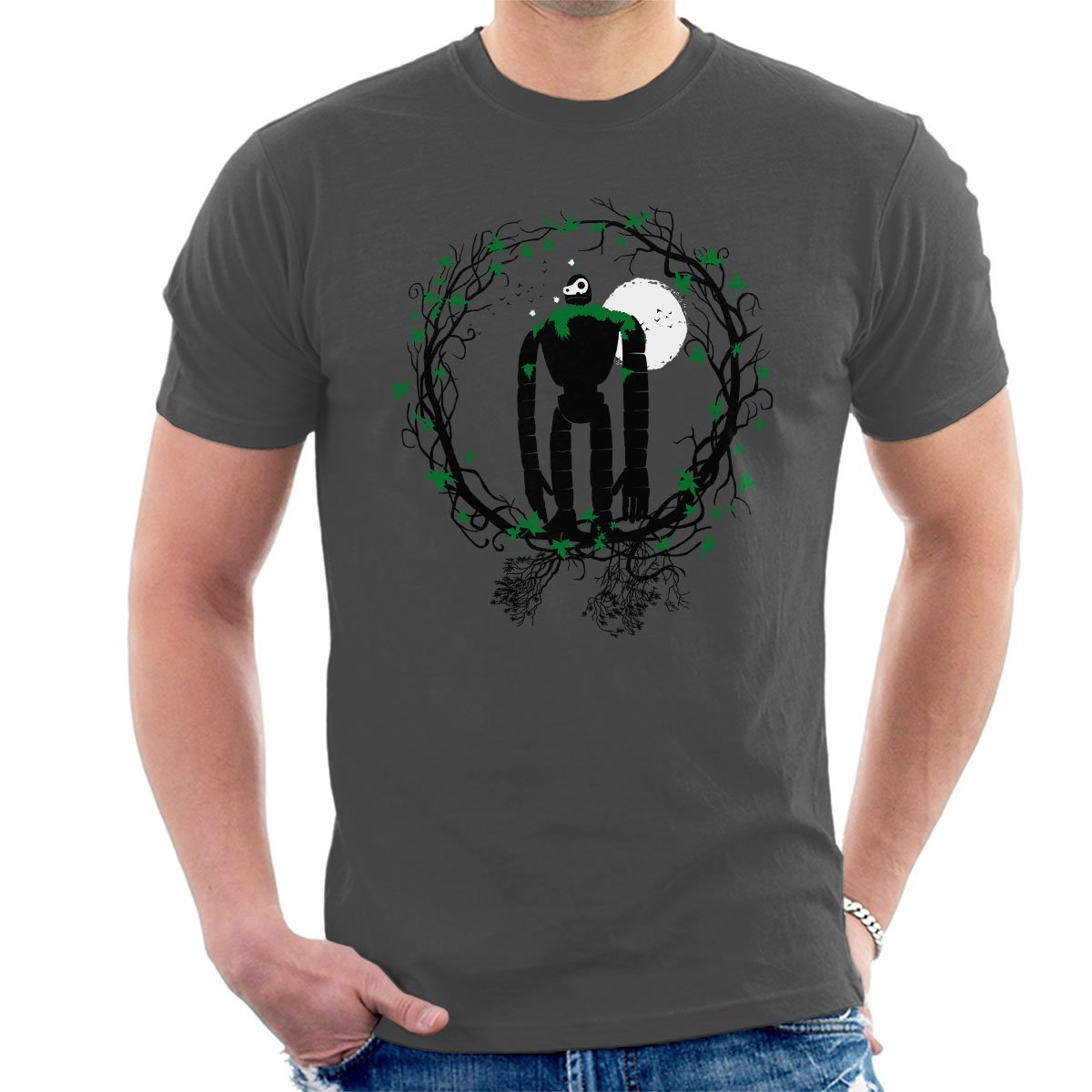 Cloud City 7 Men's Charcoal Castle In The Sky Robot T-Shirt