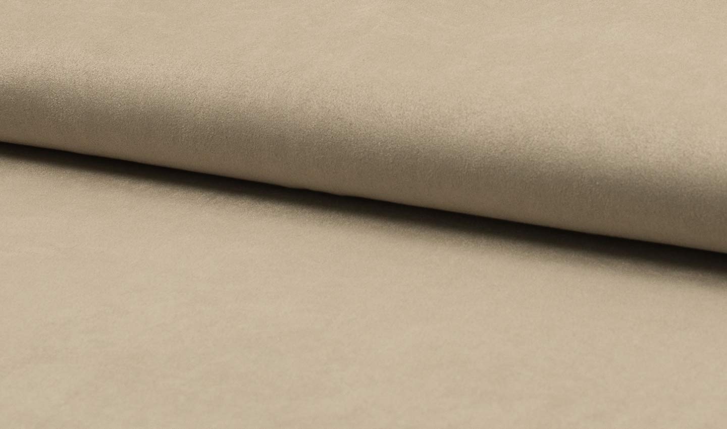 Luxury Stretchy Faux Suede Suedette Fabric Material - Sand, 1MTR 145cmx100cm