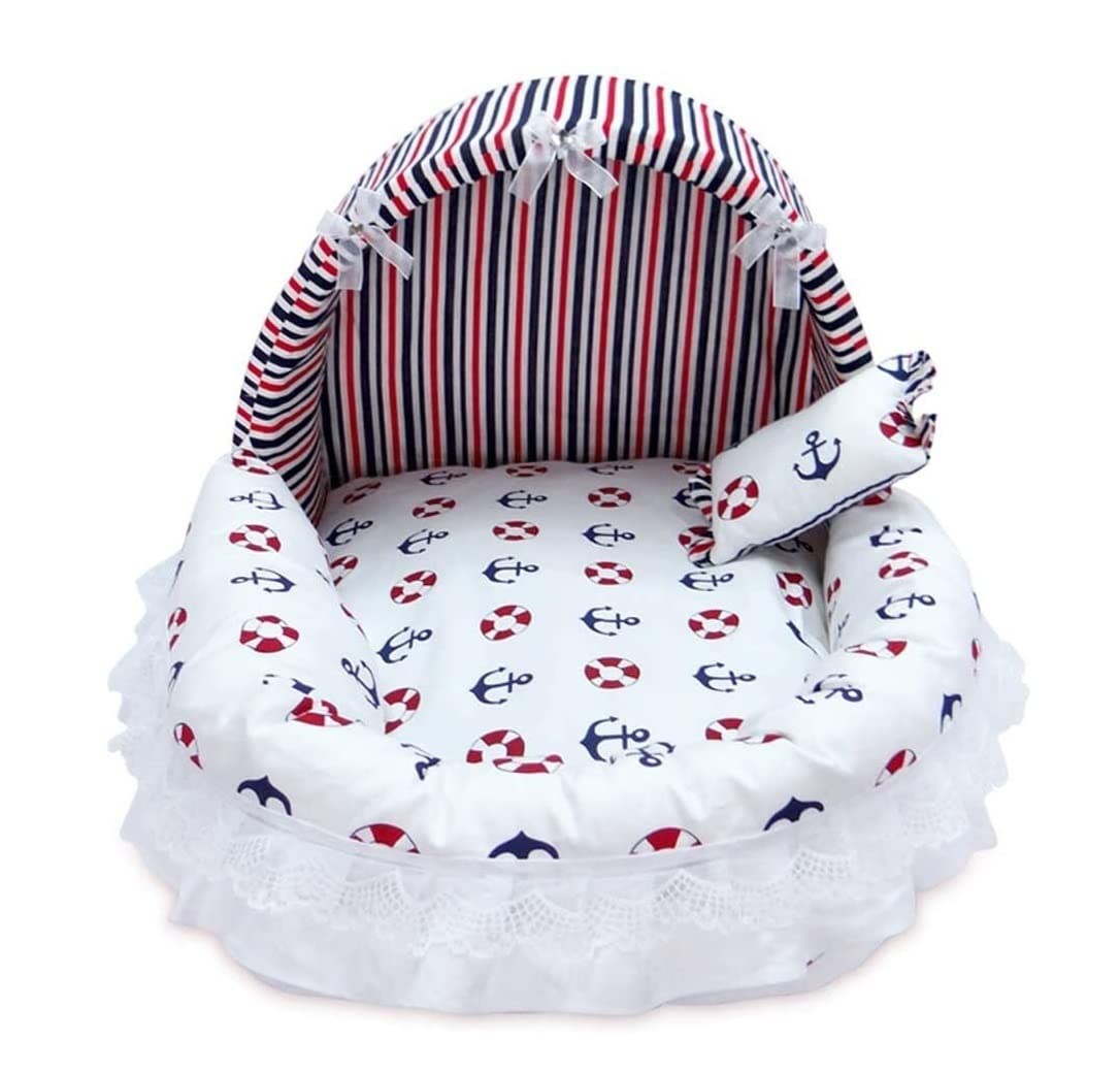 Lit pour chien pour animaux de compagnie chat nid intérieur coussin bleu