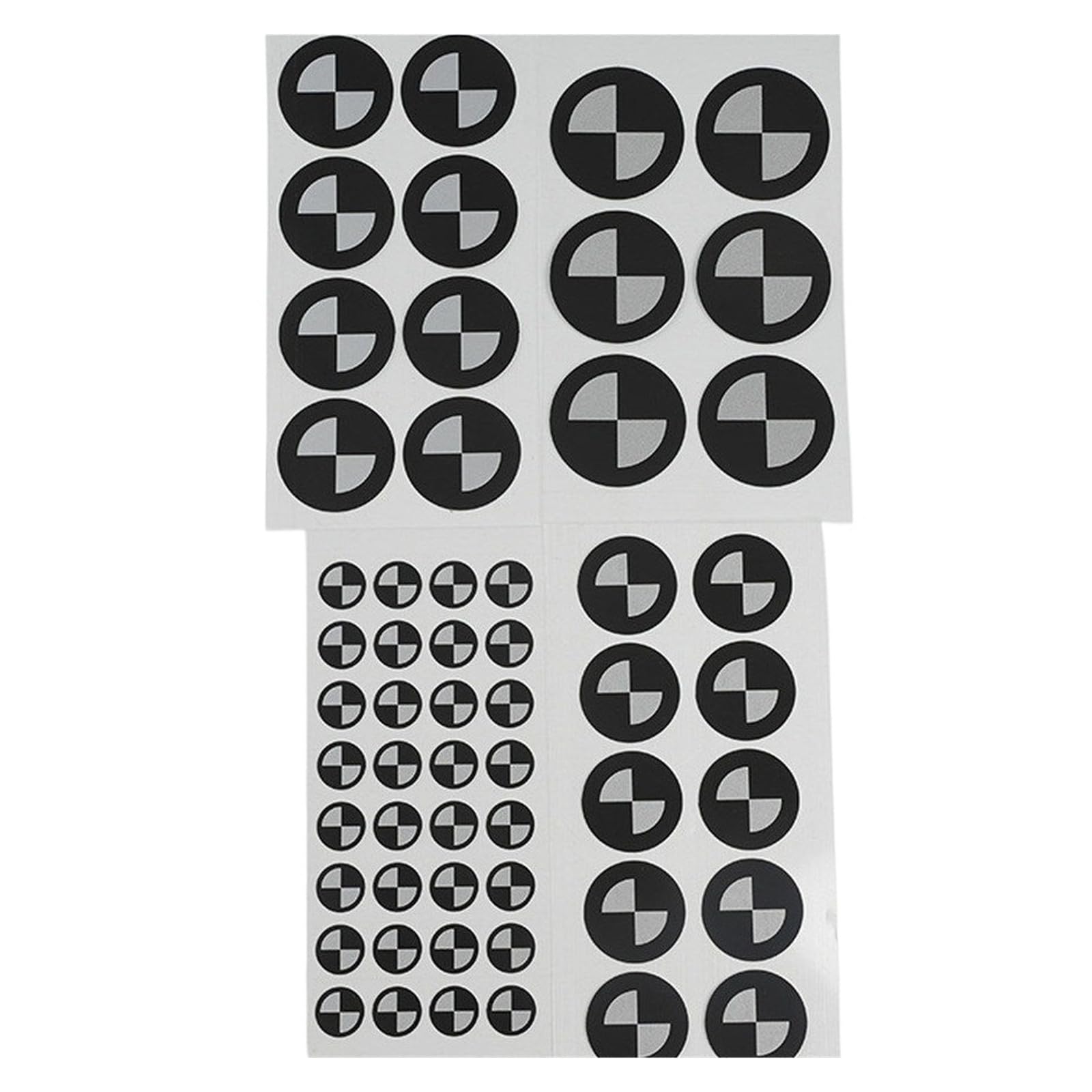 Marker do skanowania 3D Markery ukośne w kształcie sektora Odblaskowe naklejki docelowe do przemysłowego skanowania optycznego(300pcs,Inner20 outer30mm)