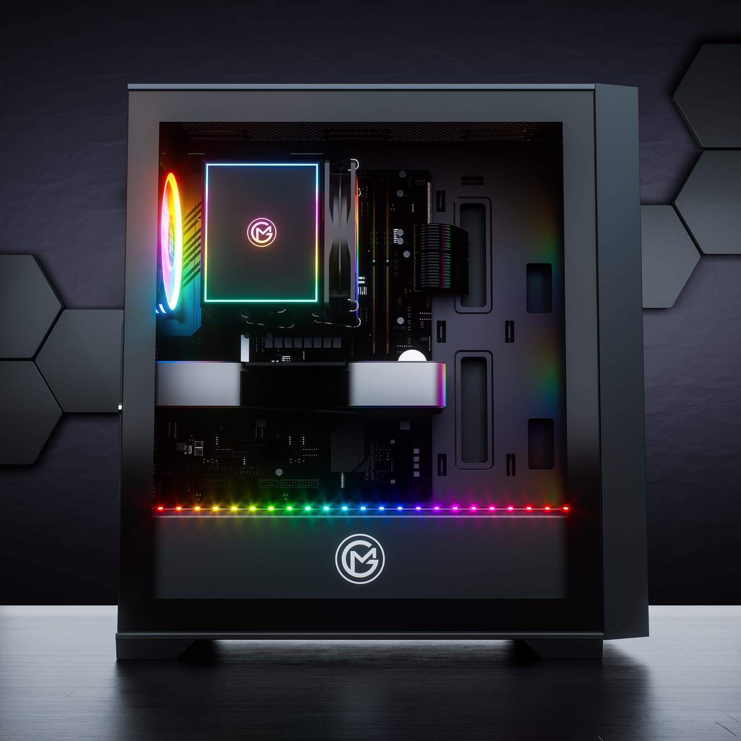 GameMachines Flow - Gaming PC - AMD Ryzen 7 5700X - GeForce RTX 5060-1TB SSD - 16GB DDR4 - WLAN - Win 11 Professional