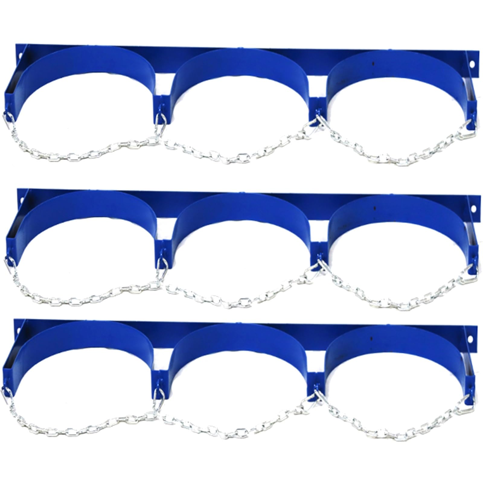 GHHVFEC Oxygen cylinder rack,Industrial Gas Bottle Wall Bracket Set - 3 Pack, Propane & Oxygen Cylinder Holder, Medical Tank Rack for Nitrogen & Argon Storage, Fits 3 Bottles up to 37.2" (