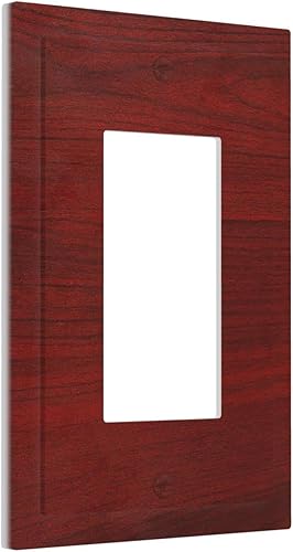 Planta de hojas modernas y coloridas de mediados de siglo con diseño bohemio y abstracto, 1 banda de balancíndecora el interruptor de luz, placa