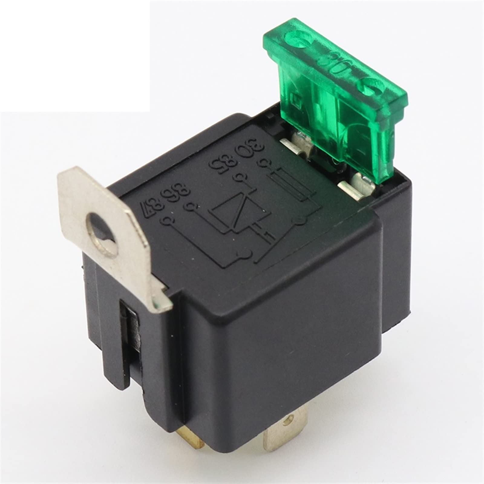 QEFHSVVZE Relays top Grade Quality 4 pin 30A auto Relay with Fuse, Coil Voltage 12VDC Relais