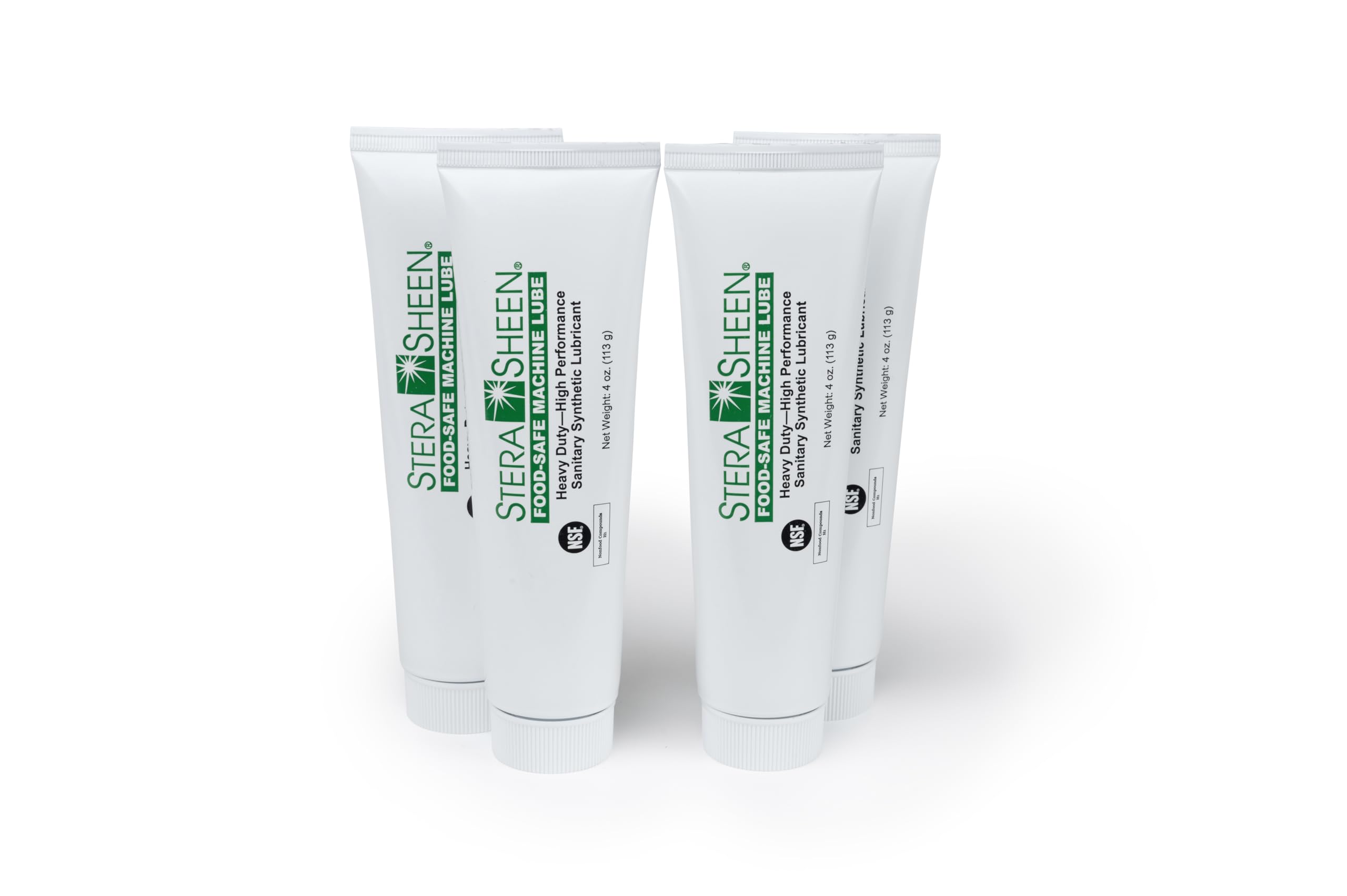 Stera Sheen - Food Safe Machine Lube - Heavy Duty, High Performance Sanitary Synthetic Lubricant - Clear Gel, Odorless, Tasteless - 4 oz Tube (4 Count)