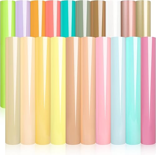 Miniatura 25 de WRAPXPERT Rollos de vinilo HTV color crema, vinilo de transferencia de calor beige de 12 x 5 pies, vinilo para planchar para camisetas, vinilo