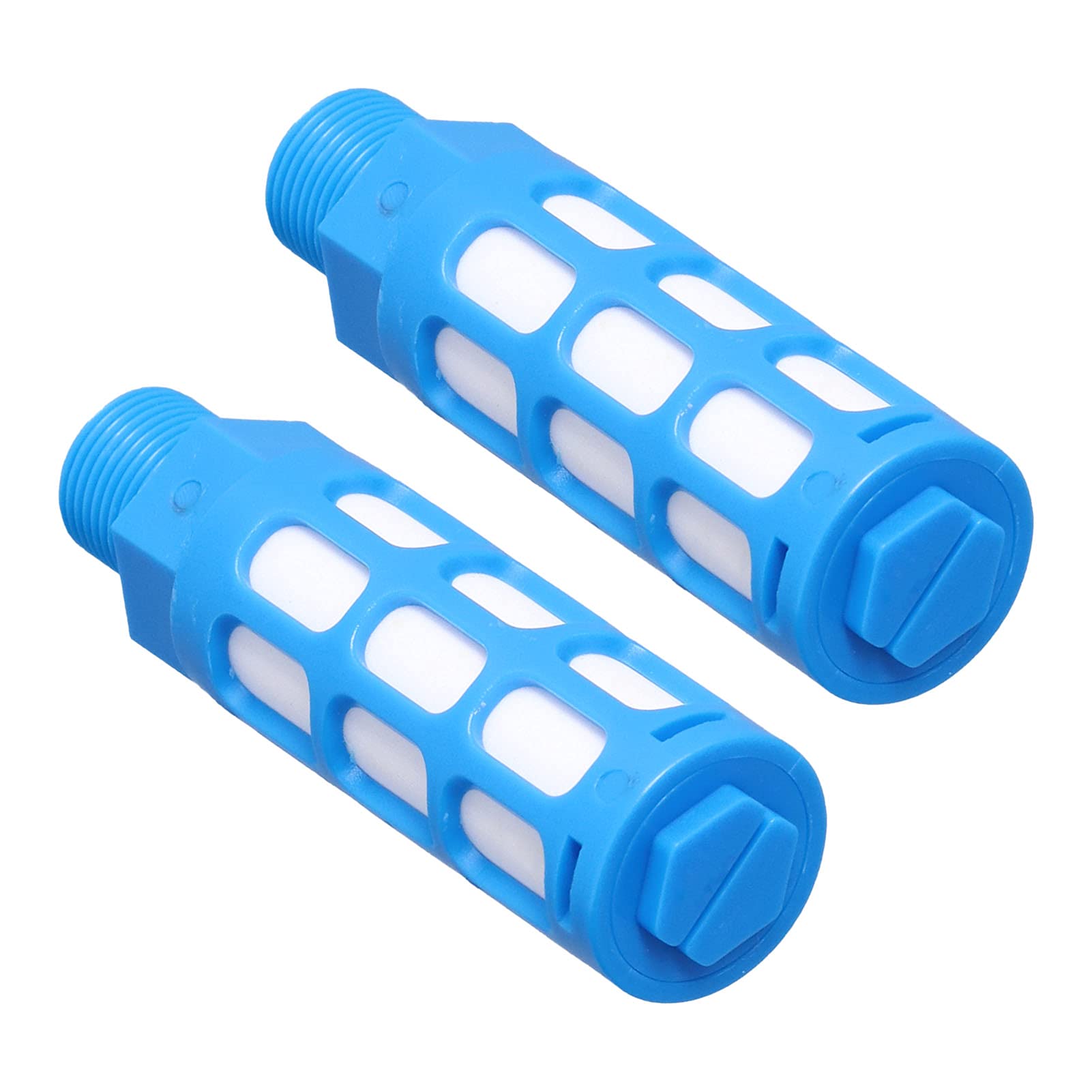 Kunststoff-Pneumatik-Schalldämpfer für Luftkompressor, blau (25pcsPSU-04 silencer)