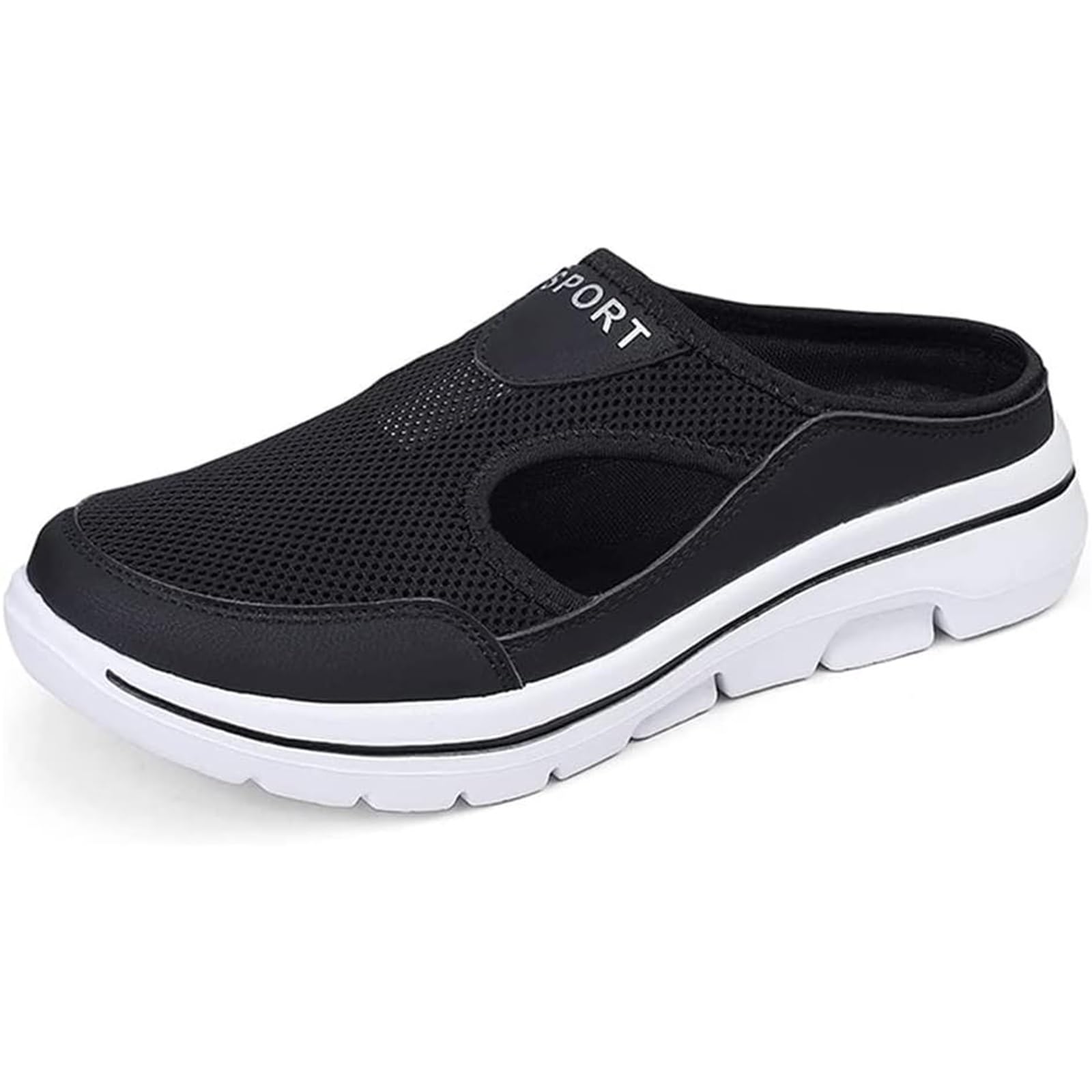 Meaboots Men Comfort Traspirante Supporto Sandali Sportivi, Meaboots Sandali Sportivi, Outdoor Casual Antiscivolo Scarpe da Ginnastica Ortopediche Walking Slip on Shoes ( Color : nero , Size : 41 EU )