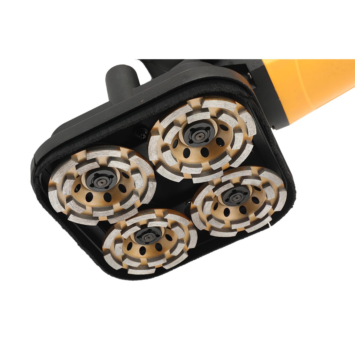 Betonschleifer mit 4stk Schleiftopf 100mm, 3800W Elektrische Betonfräse mit Lange Handgriff, 6-Stufen 6000RPM Mauerfräse Trockenbauschleifer Sanierungsfräse Set