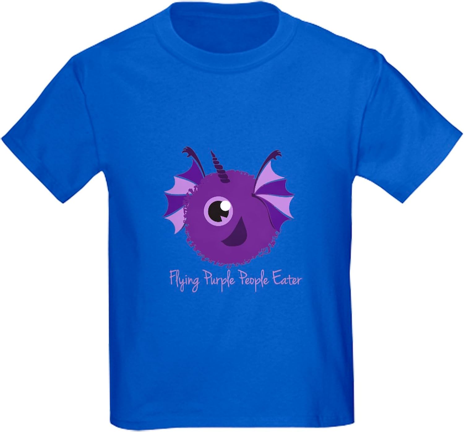 CafePress Flying Purple People Eater T Shirt Kids Dark Cotton T-Shirt