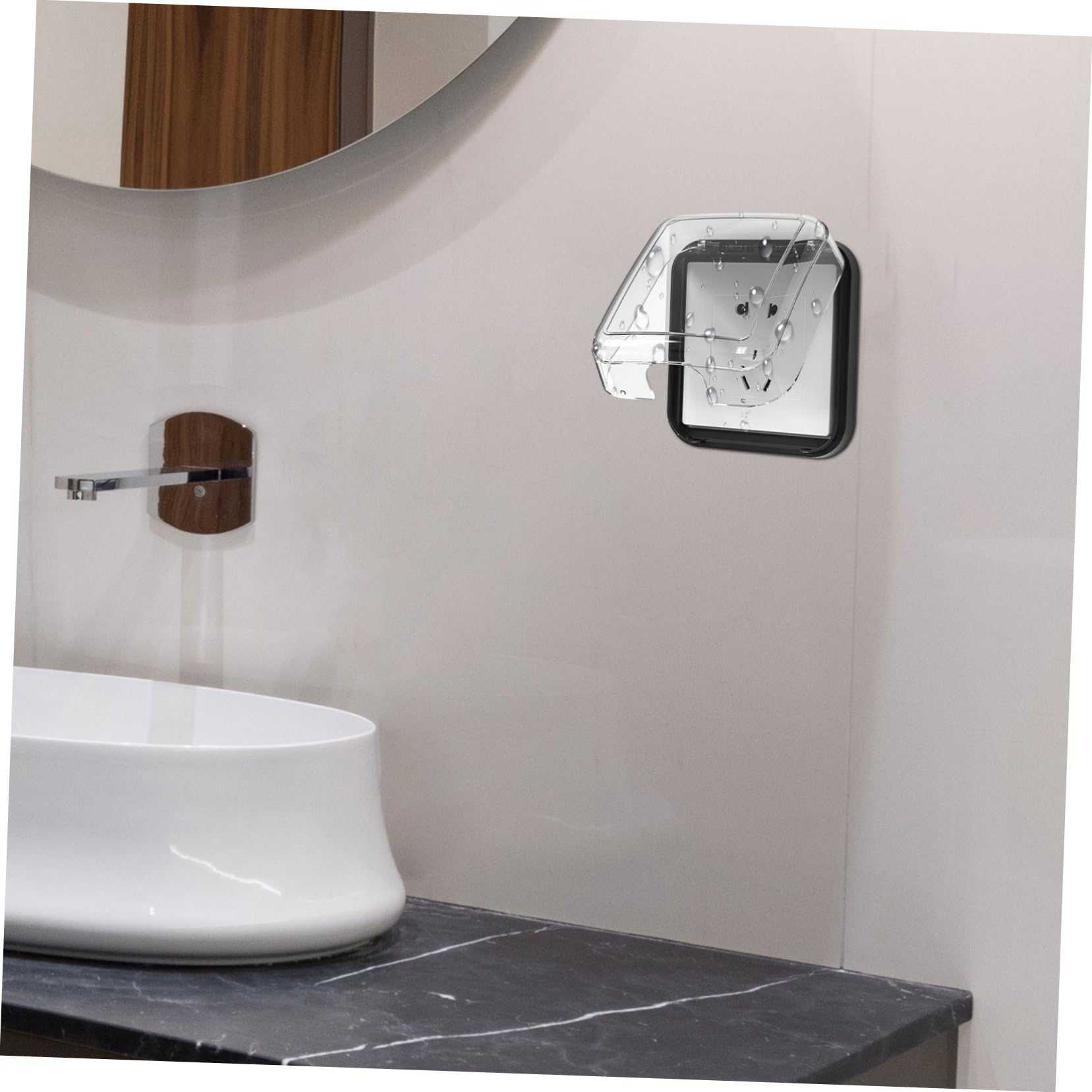 HOMSFOU 6pezzi Copriprese Autoaderente Per Protezione Elettrica Di Coperture Per Prese Da Muro Antispruzzo e Antipolvere Per Cucina e Bagno