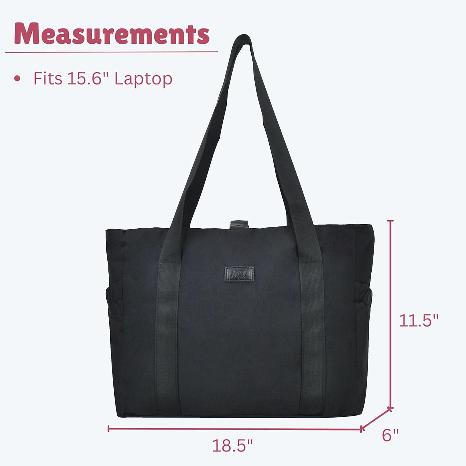 NGIL Yoga Tote Bag, Gym Tote Bag,Work Nurse Tote Bag for Women, Computer Tote for Laptop, Travel Tote Shoulder Bag for Women - Image 4