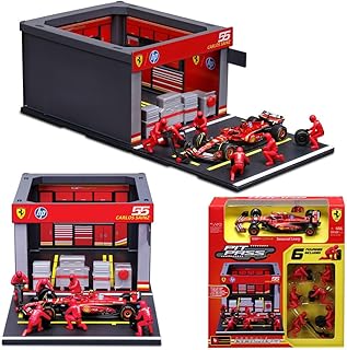 1/43 Model for Ferrari SFR F1 SF24 2024 Season 16# Charles Leclerc F1 SF24 55# Carlos Sainz Repair Station Playset Alloy Car Die Cast Car Model Vehicle Diecast Formula (1/43 SF24 55# PlaySet)
