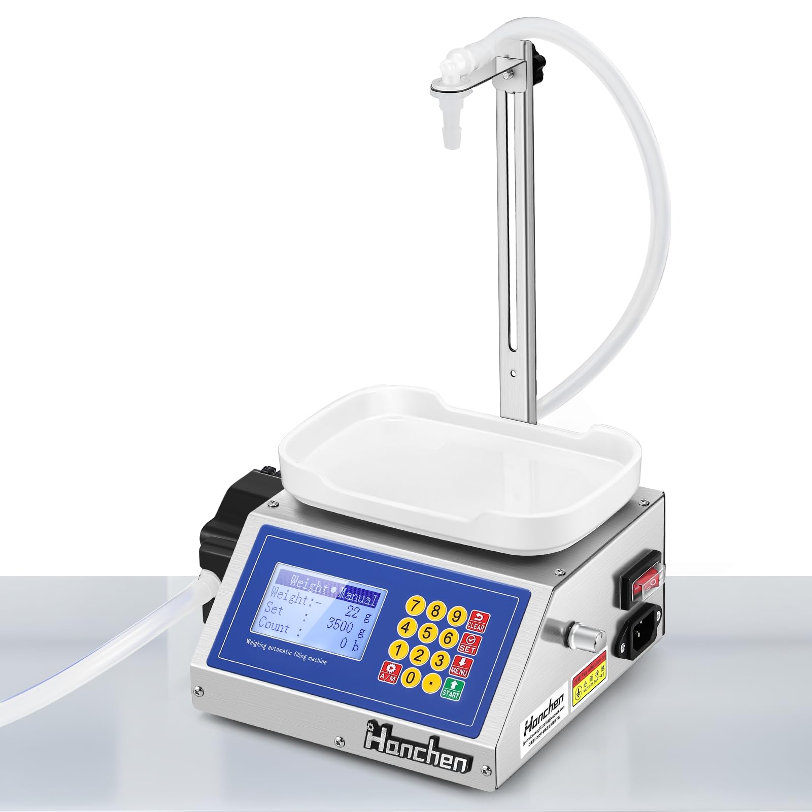 Amazon.co.jp: Hanchen 計量液体充填機 10~1000g 3.5L/min デジタル式