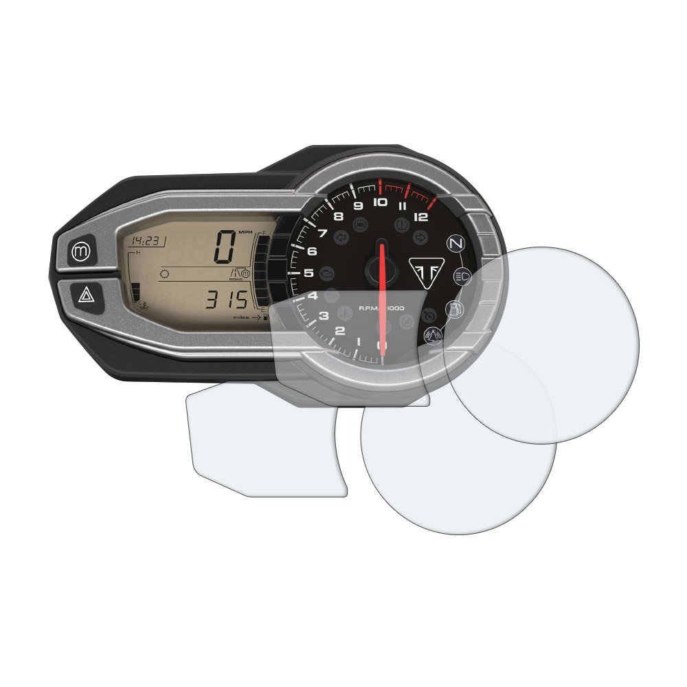 Tiger 800 Explorer 2012-16 Dashboard Screen Protectors: 2 x Ultra-Clear