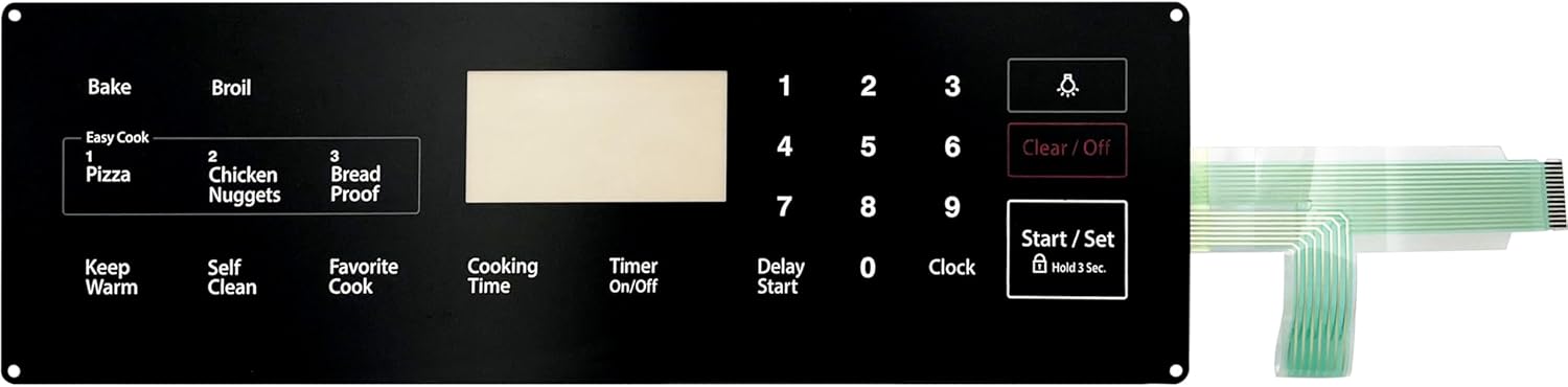 ShineUs DG34-00025A Membrane Switch Touchpad Compatible with Samsung Range Oven NX58F5300SS/AA, NX58F5500SB/AA, NX58F5500SS/AA，Replacement for PS8764897 AP5800759