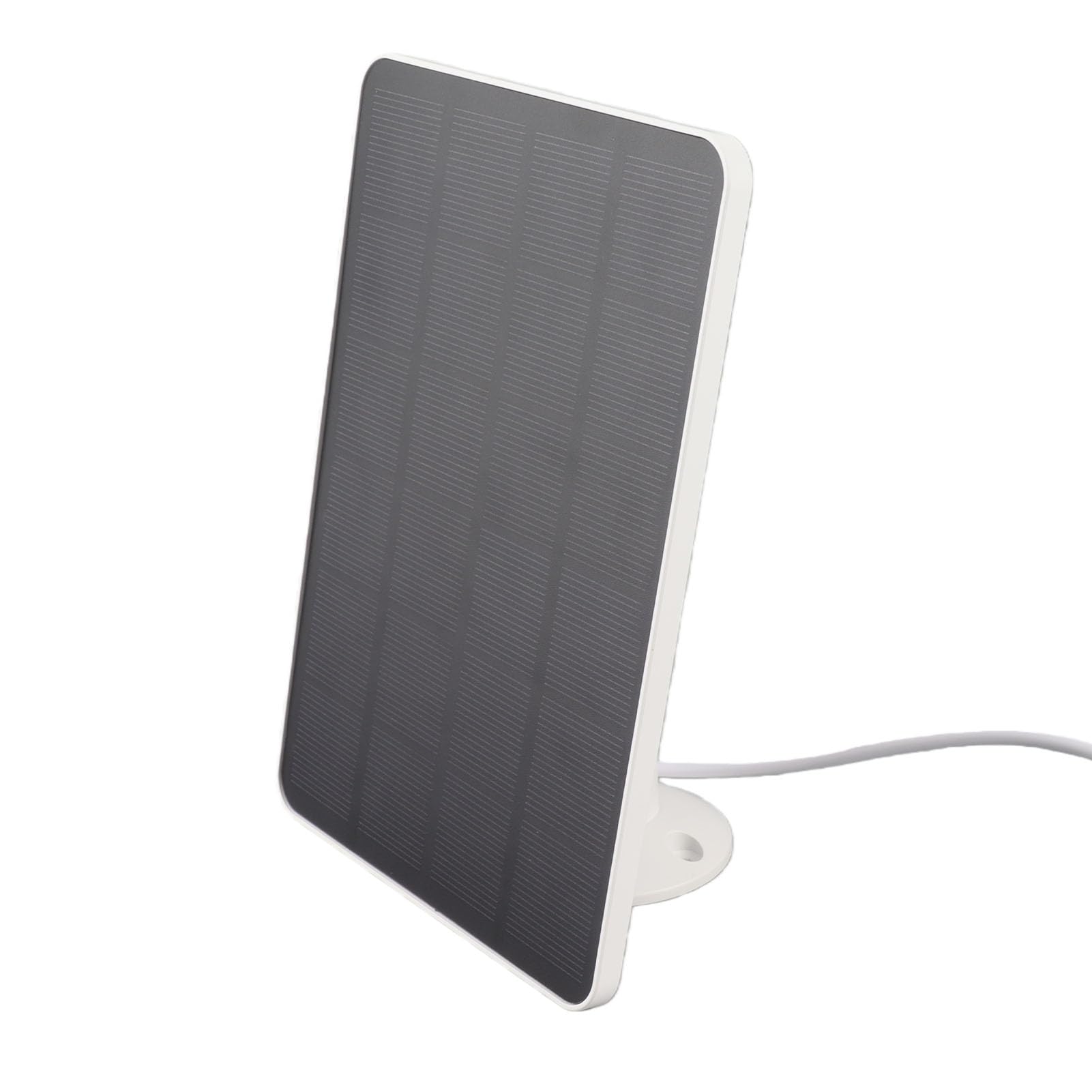 Jiawu Panneau Solaire pour Caméra, Panneau de Charge Solaire étanche IP65 5 V 4 W, pour Caméra de sécurité avec Support Réglable à 360 Degrés et Câble de 3 Mètres pour Caméras de sécurité (WHITE)