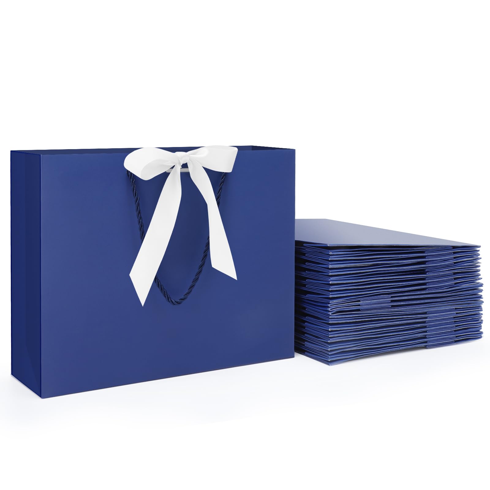 Tisancy 30 Sacchetti Regalo Patriottici 4 Luglio Con Manico + 30 Carte Veline Bandiera Americana – Rossi, Bianchi, Blu