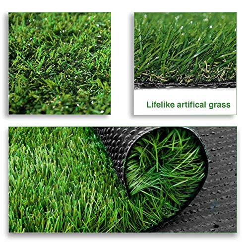 LITA Premium synthetisch kunstgras gras 10 mm poolhoogte, hoge dichtheid nep kunstgras gras, natuurlijk en realistisch ogende tuin huisdier hond gazon (1 x 3 m) - Afbeelding 5