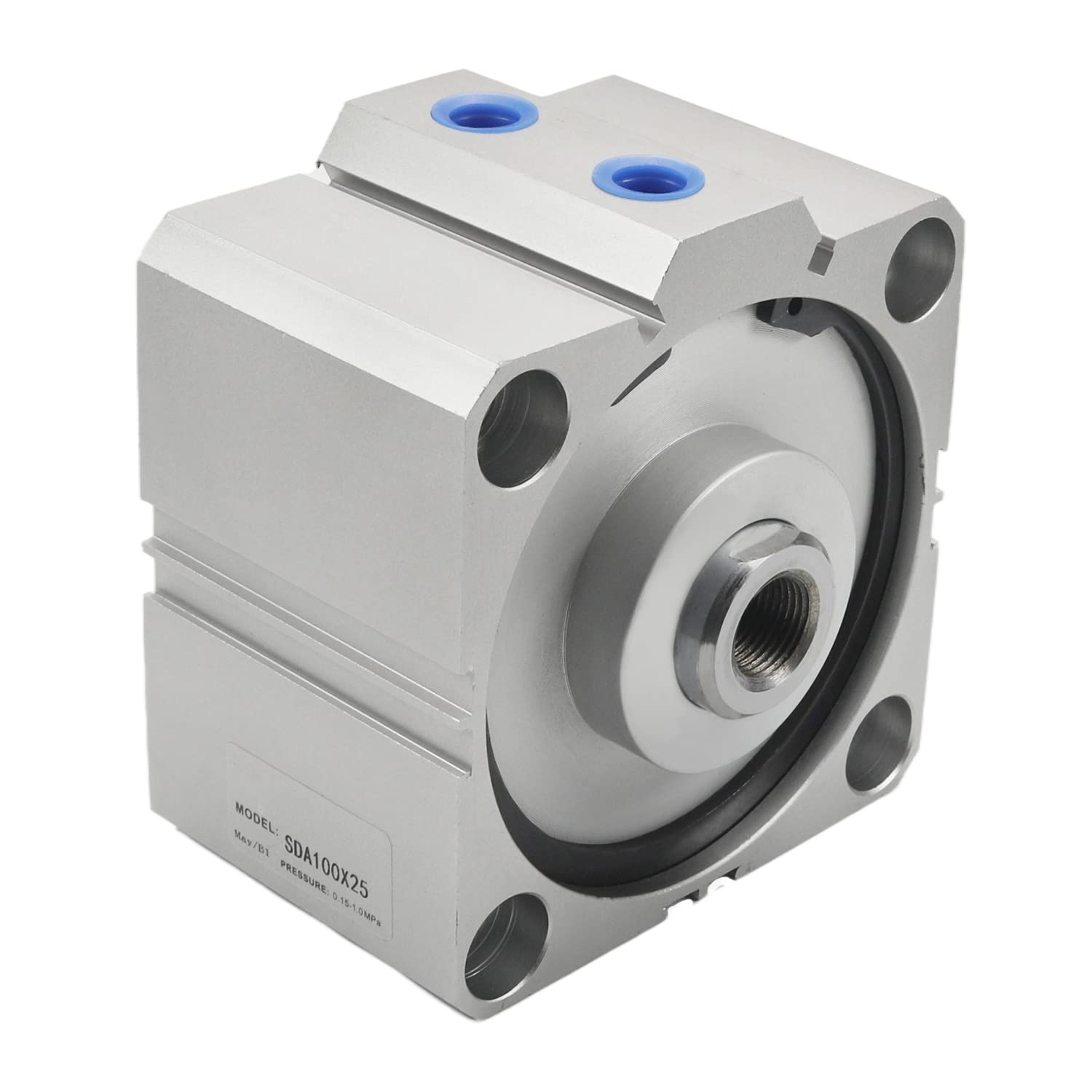 100mm Bore 25mm Stroke Double Action Air Cylinder, 3/8"PT Penumatic Air Cylinder (SDA100 x 25)