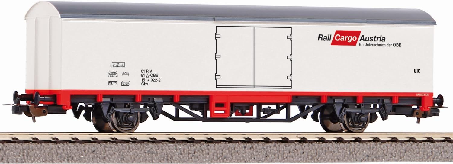 Piko 98549B2 H0 Chariot de marchandises couvert, rail Cargo Austria, Ep. V, rouge/blanc, #2