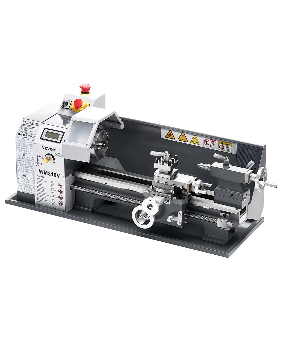 VEVORHigh-quality Metal Lathe, 8 x 16 in, 550W Benchtop Lathe Machine, 0-2500 RPM Variable Speed, with 0.0003 in Spindle Accuracy Metal Gear, for Precision Parts Thread Soft Metals Wood