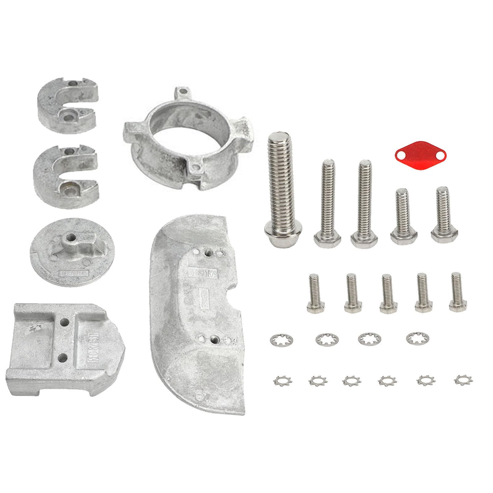 Pssopp Kit Anodi in Alluminio per Mercruiser One Gen 2, Lega di Alluminio di Grado Marino, Protegge il Motore Dalla Corrosione, Ideale per la Manutenzione delle Barche in Acqua Salata
