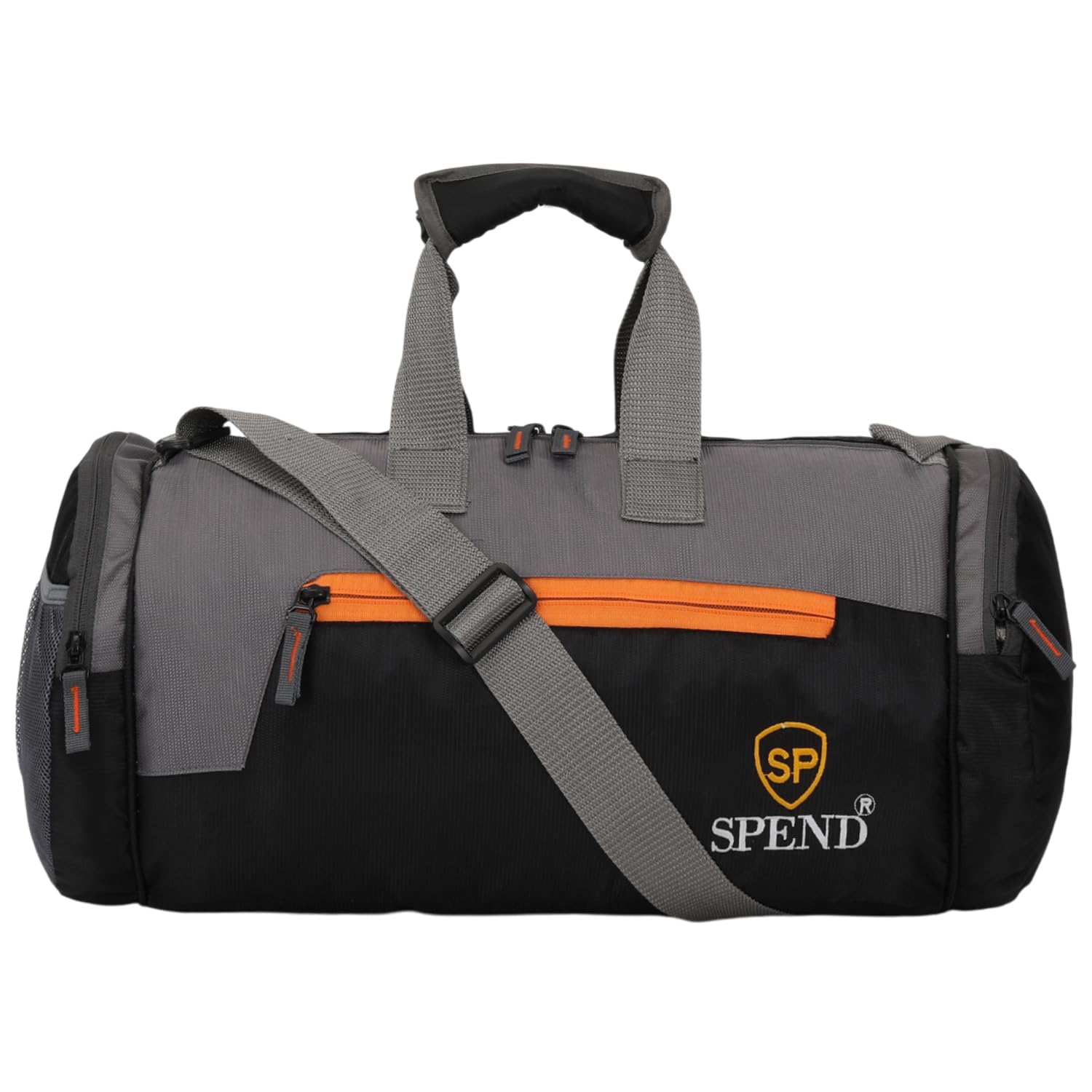 Basic Duffle Polyester Bag/Gym Bags/Adjustable Shoulder Bag for Men/Duffle Gym Bags for Men/Fitness l (Black)-image-7