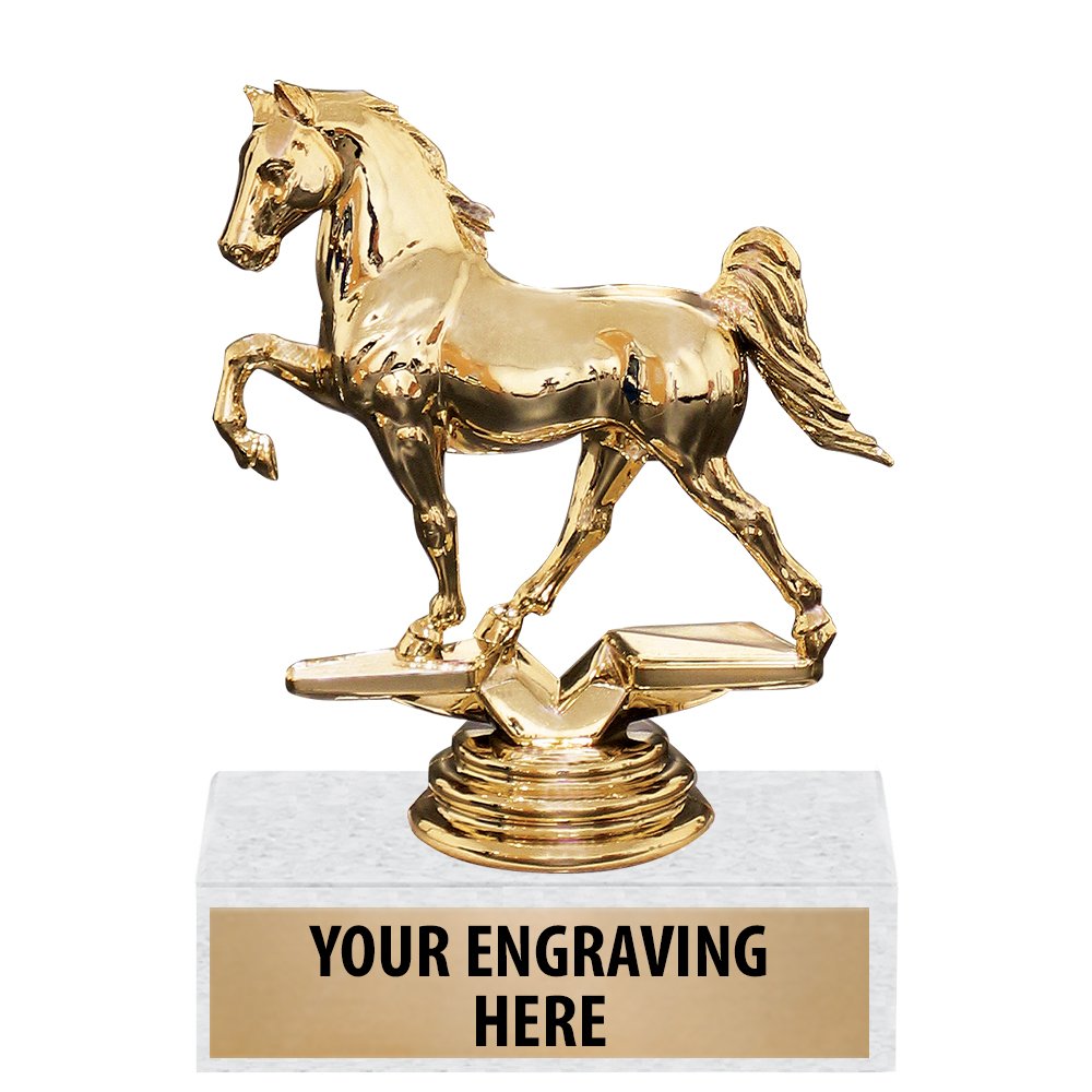 6" Gold Tennessee Horse Trophies - Personalized Horse Trophy Awards