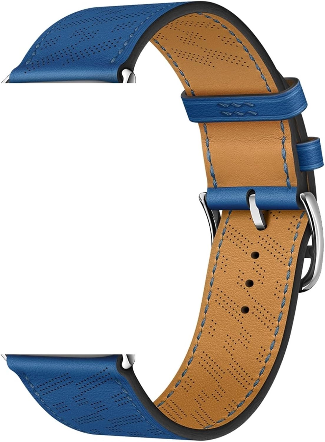 Leather Strap for Watch Band 3/2 49mm 11 10 9 8 7 46mm 45mm 44mm 41mm 40mm 42mm Breathable Bracelet 6 5 4 3 SE(Blue,S11 10-42MM 40 41MM)