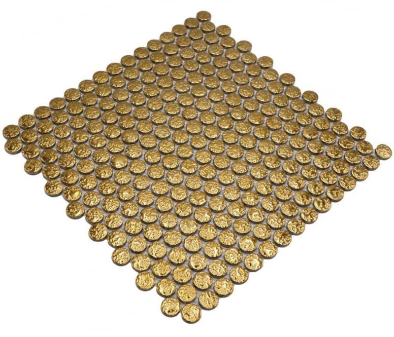 MOS10-0707_f - Mosaico de cerámica para pared de cocina, color dorado brillante