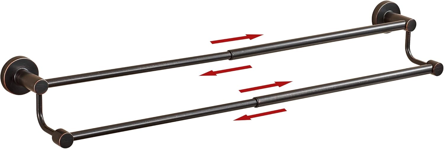 BigBig Home Bronze Double Towel Bar, Oil Rubbed Towel Holder Adjustable