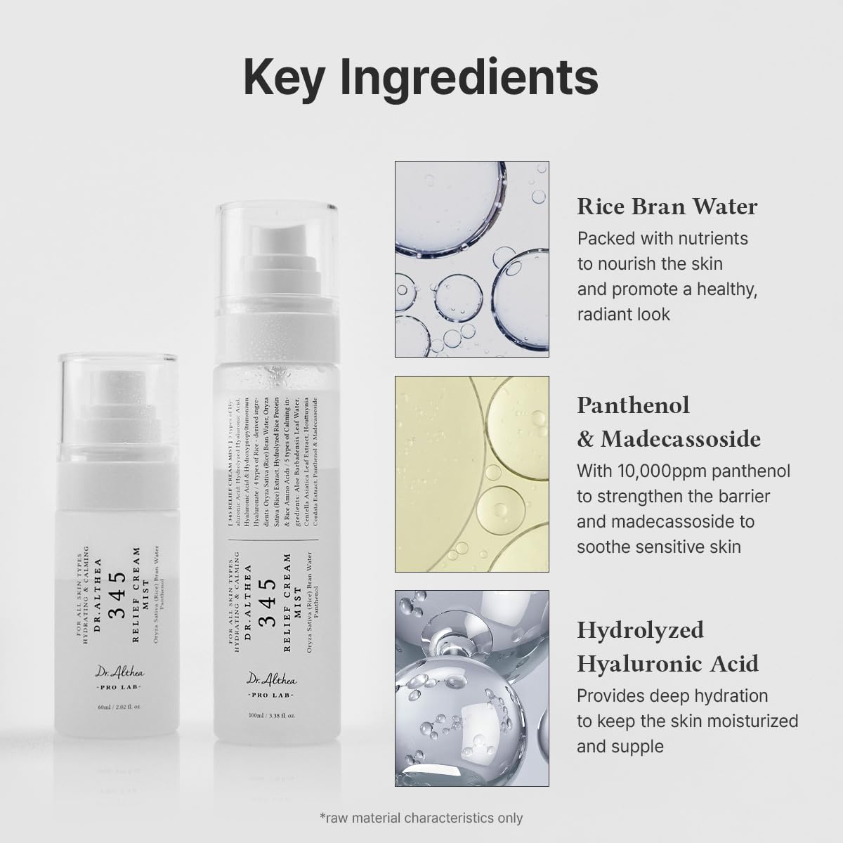 Dr.Althea 345 Relief Cream Mist | Nebulizzatore viso idratante con estratto di riso | Trattamento lenitivo per pelli sensibili | Prodotto coreano vegano per la cura della pelle (100ml (Pack of 1))