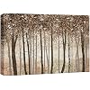 wall26 Canvas Print Wall Art Rustic Brown Autumn Fall Forest Tree Landscape Nature Wilderness Illustrations Modern Art FarmhouseCountry for Living Room Bedroom Office 16×24