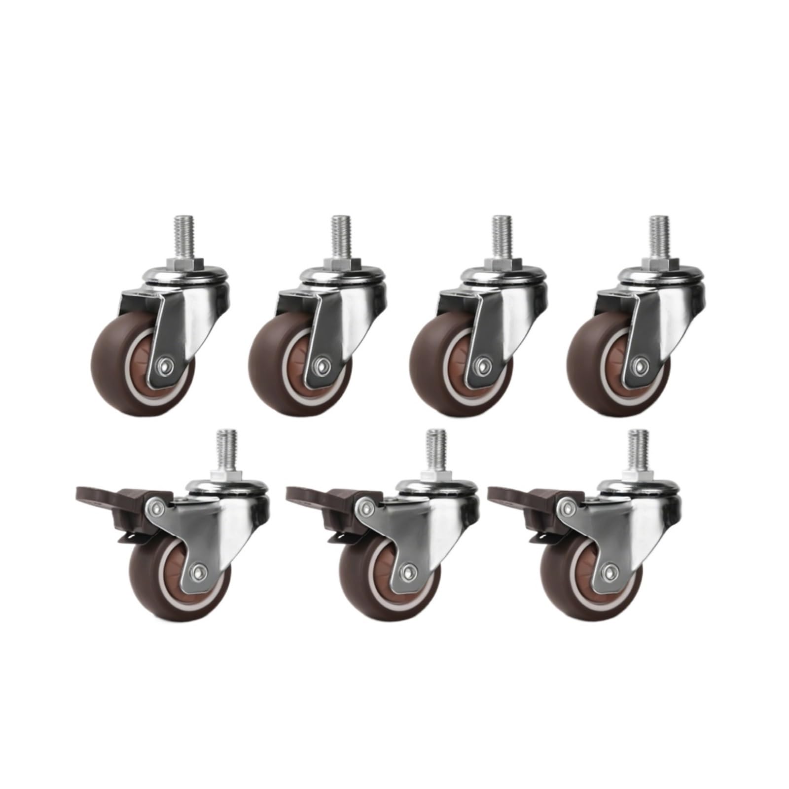 Fhdbekdcldm 4 Activity 4Pcs 1.25In Stem Caster Wheels, M6 Swivel Castors For Furniture