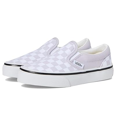 Vans Kids Classic Slip On (Little Kid) Kids Shoes Color Theory Checkerboard Lilac Mist
