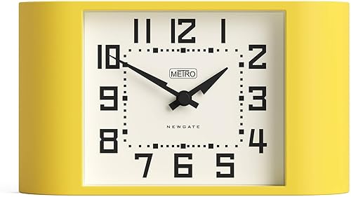 Miniatura 10 de NEWGATE Mini reloj de escritorio Metro | Reloj de repisa retro | Naranja | Estilo de mediados de siglo para escritorio, mesa, estante o mesita de
