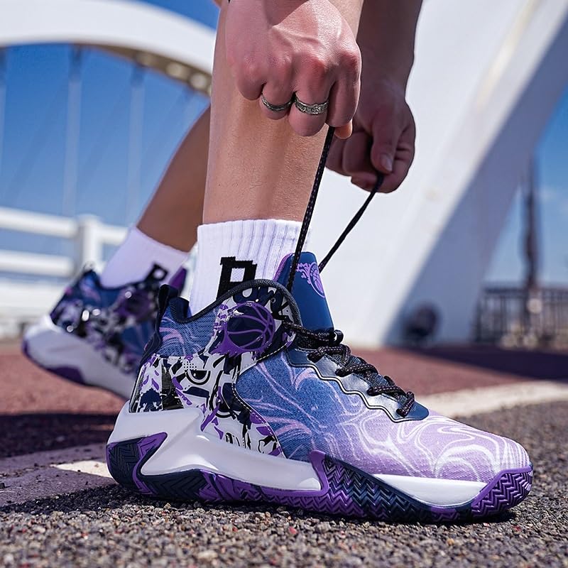 Zapatos de baloncesto de caña alta, informales y resistentes 2