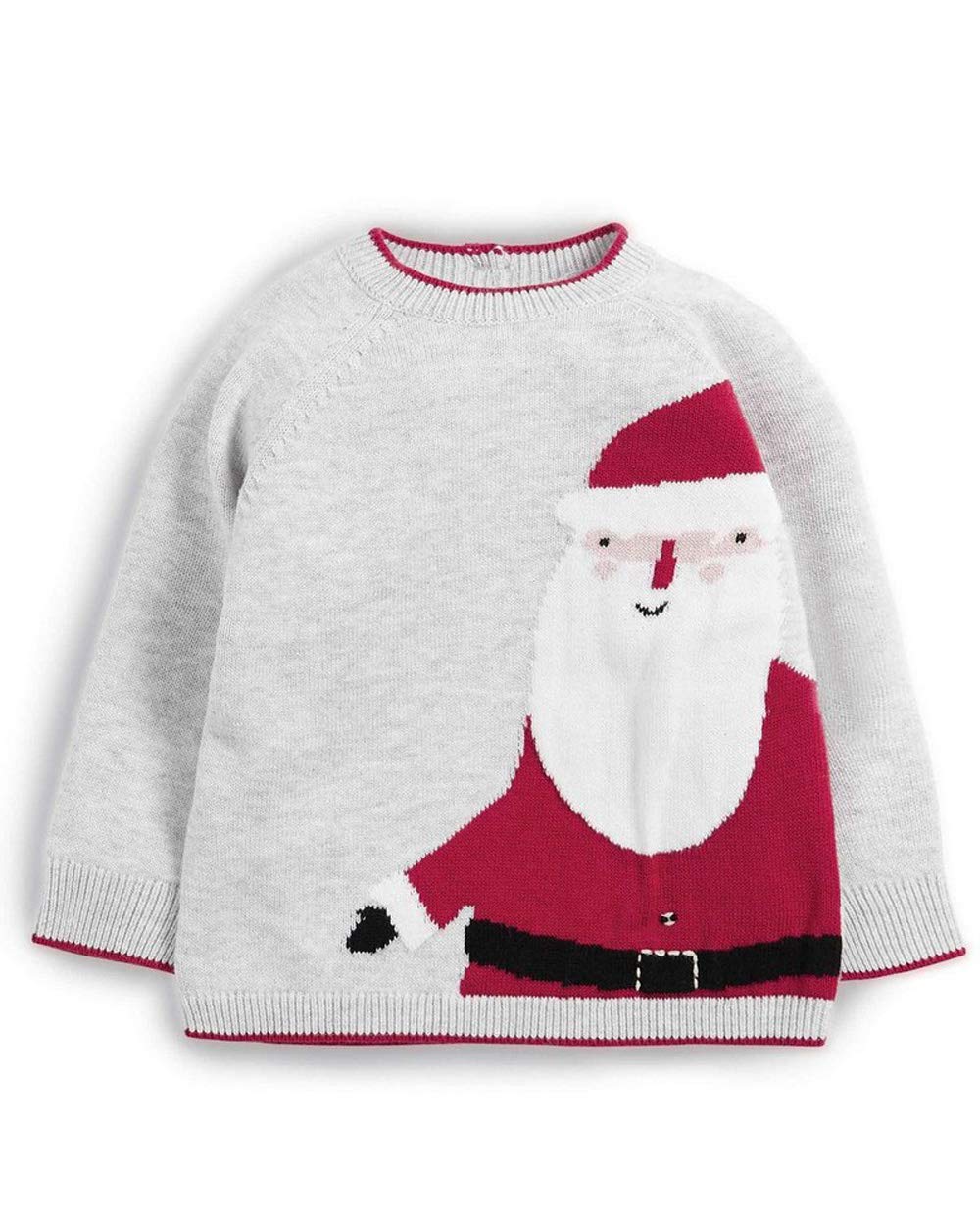 Katies Playpen - Baby Best Buys Mamas & Papas Knitted Christmas Santa Claus Grey Jumper 100% Cotton - Newborn