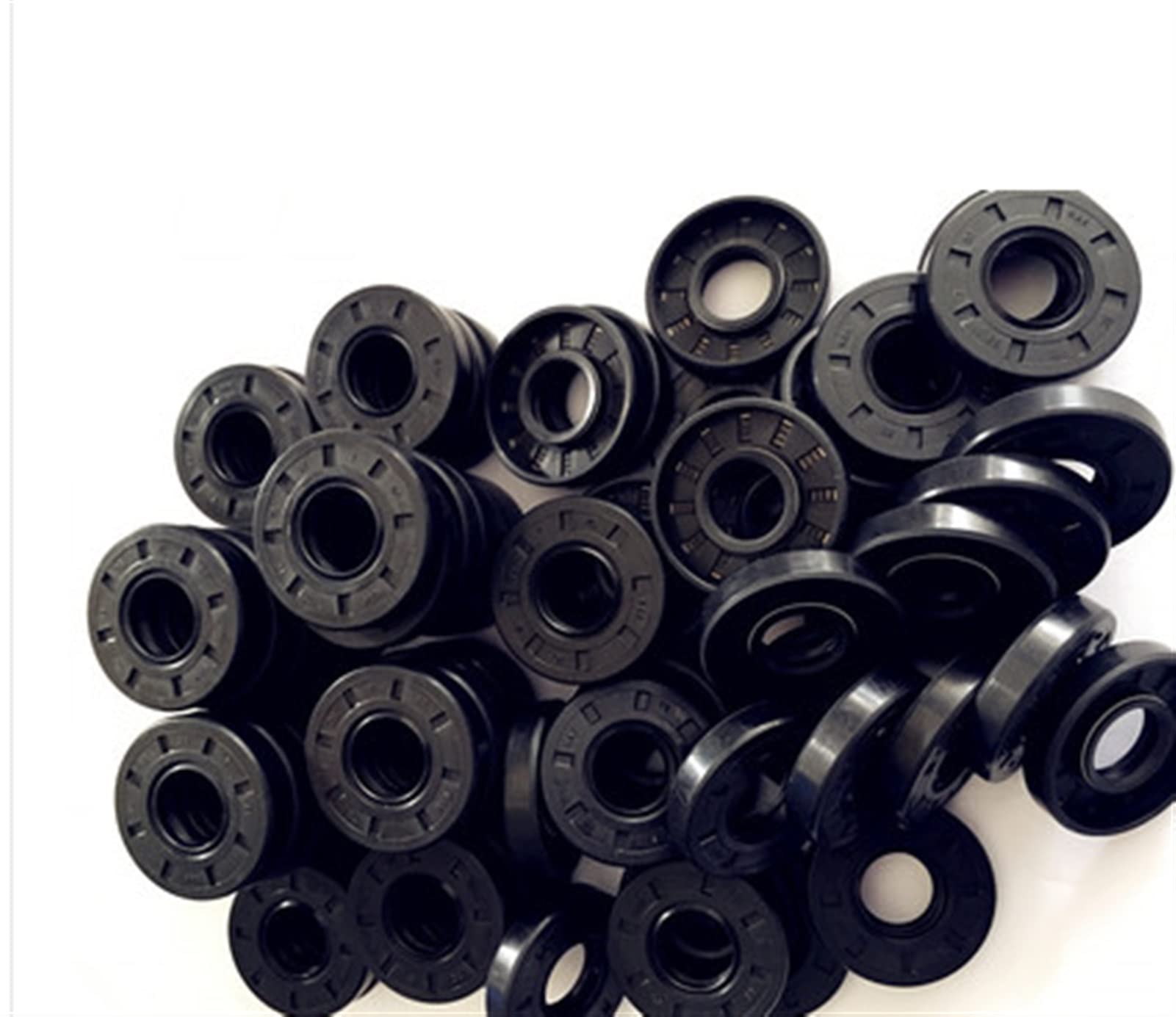 Gasket Rotating 10pcs TC Type Skeleton Oil Seal, Inner Diameter 12mm Sealing Ring Gasket for Engine, Pumps, Car Seal Resistant (Size : 12x25x8mm)