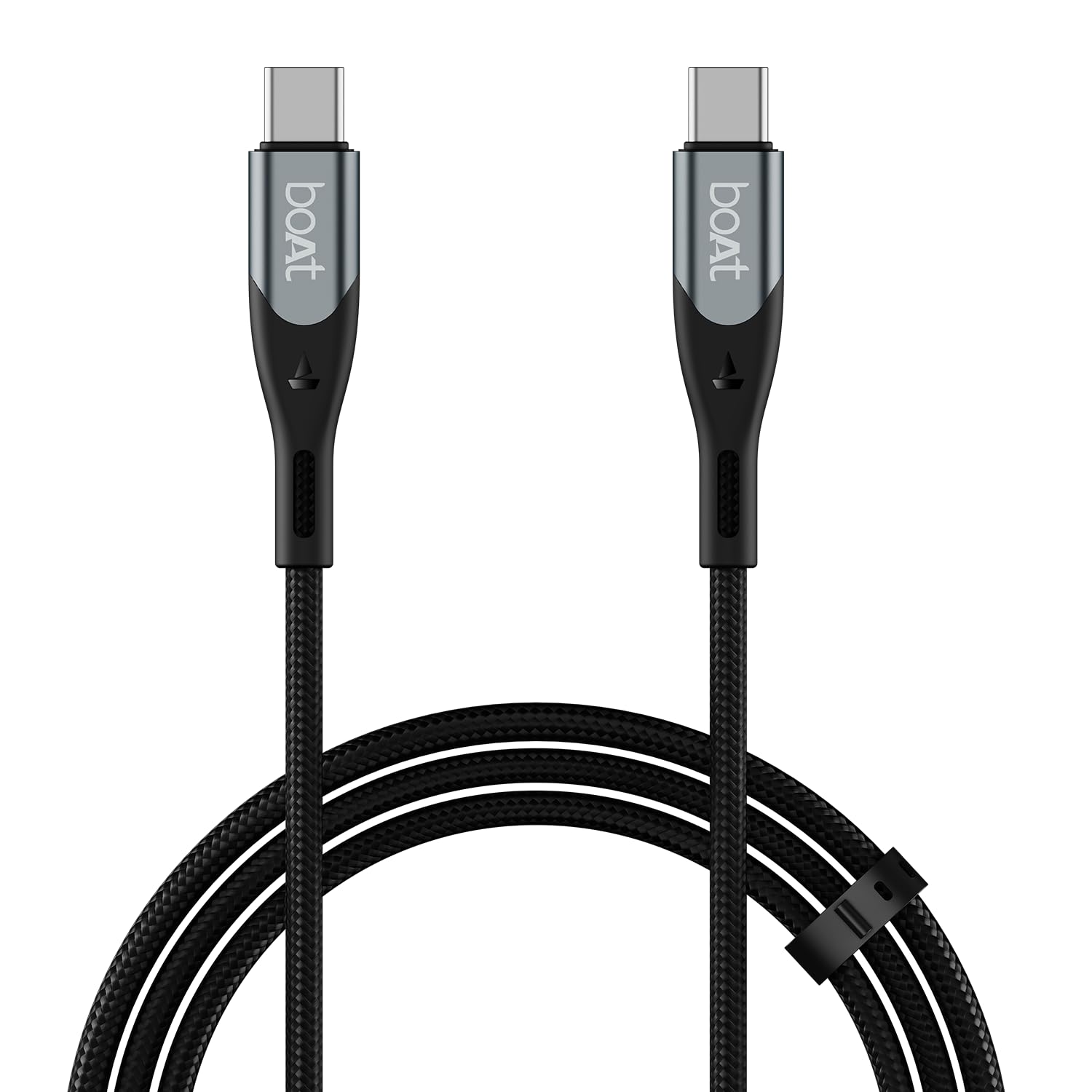 boAt Type C to C 100W/5A PD Fast Charging Cable with E-Mark, 480 Mbps Data Sync, 3.9ft (1.2m) Length in Premium Nylon Braided Skin,10,000+ Bends & Durable Aluminium Alloy Shell (Carbon Black)-image-44