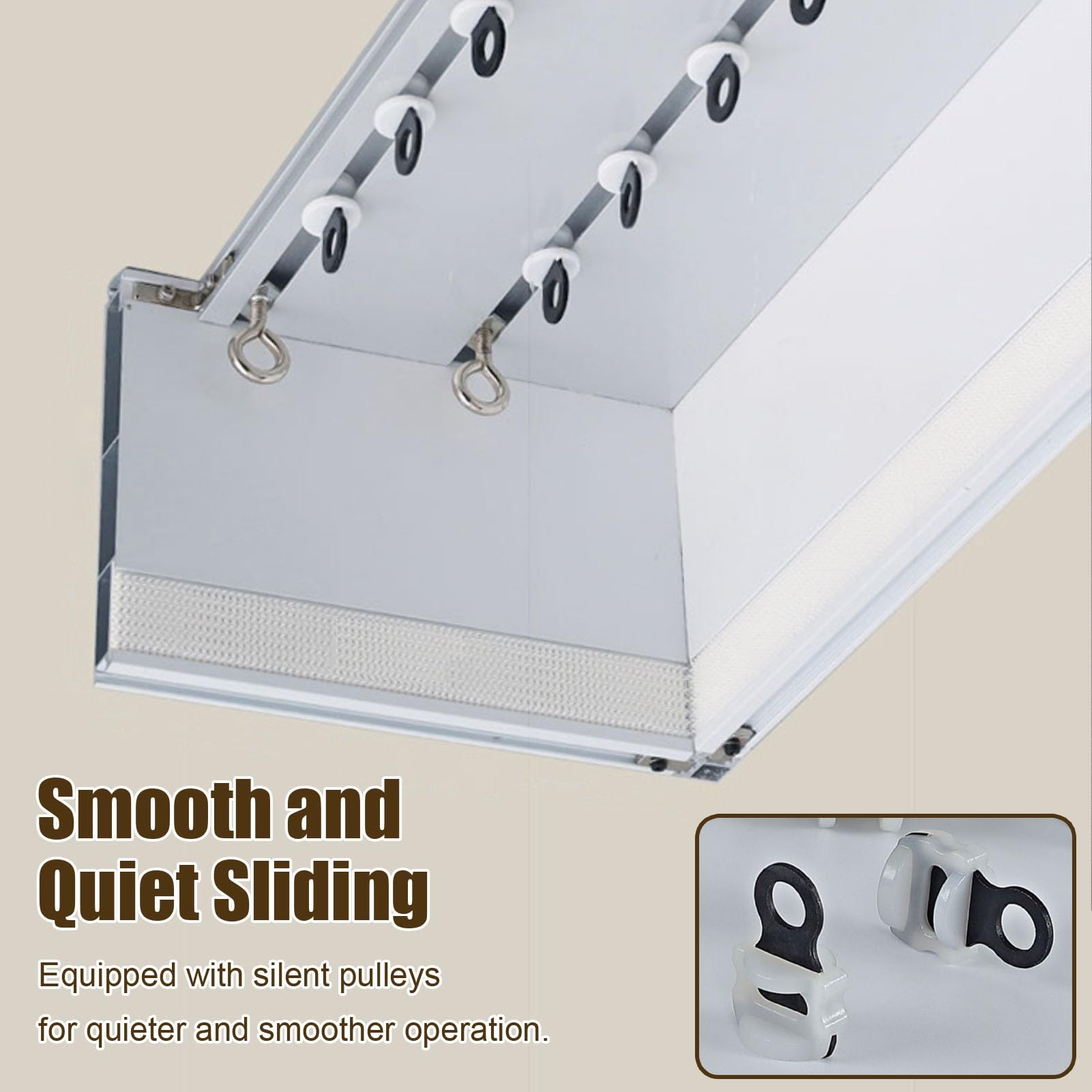 Générique Système de Tringle à Rideaux Double, Solution occultante pour Salon, Chambre d'étudiant et Bureau - Réglable, Durable et Facile à Installer, idéal pour contrôler la lumière