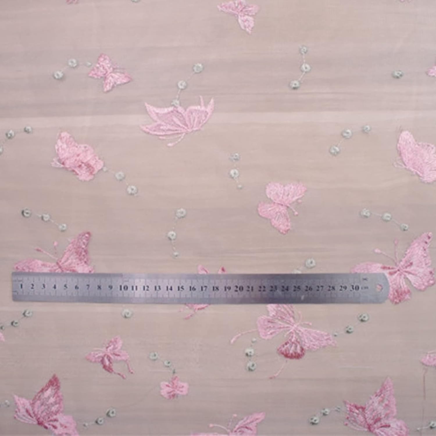 Tissu de dentelle broderie polyester